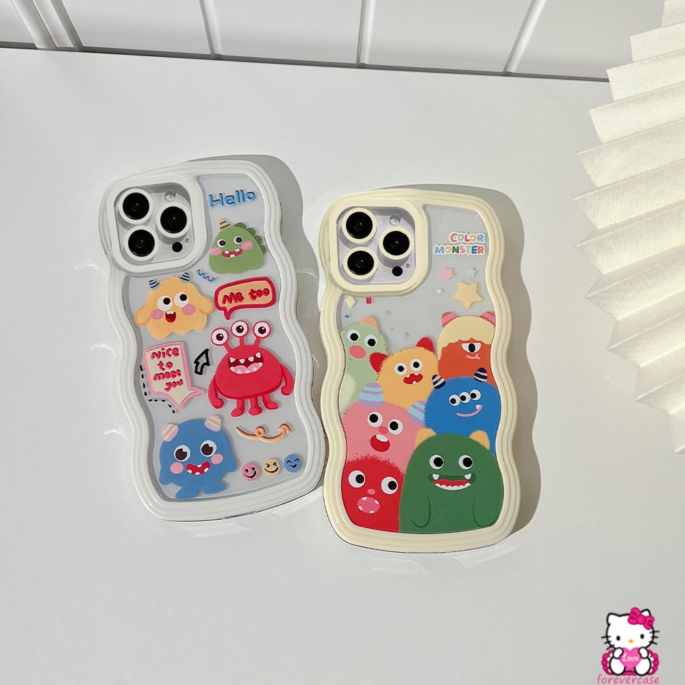 Soft Case Motif Kartun Monster Untuk Oppo A15 A57 2022 A3s A7 A54 A16 A5s A16s A12 A53 A33 2020 A12E A11K A35 A32