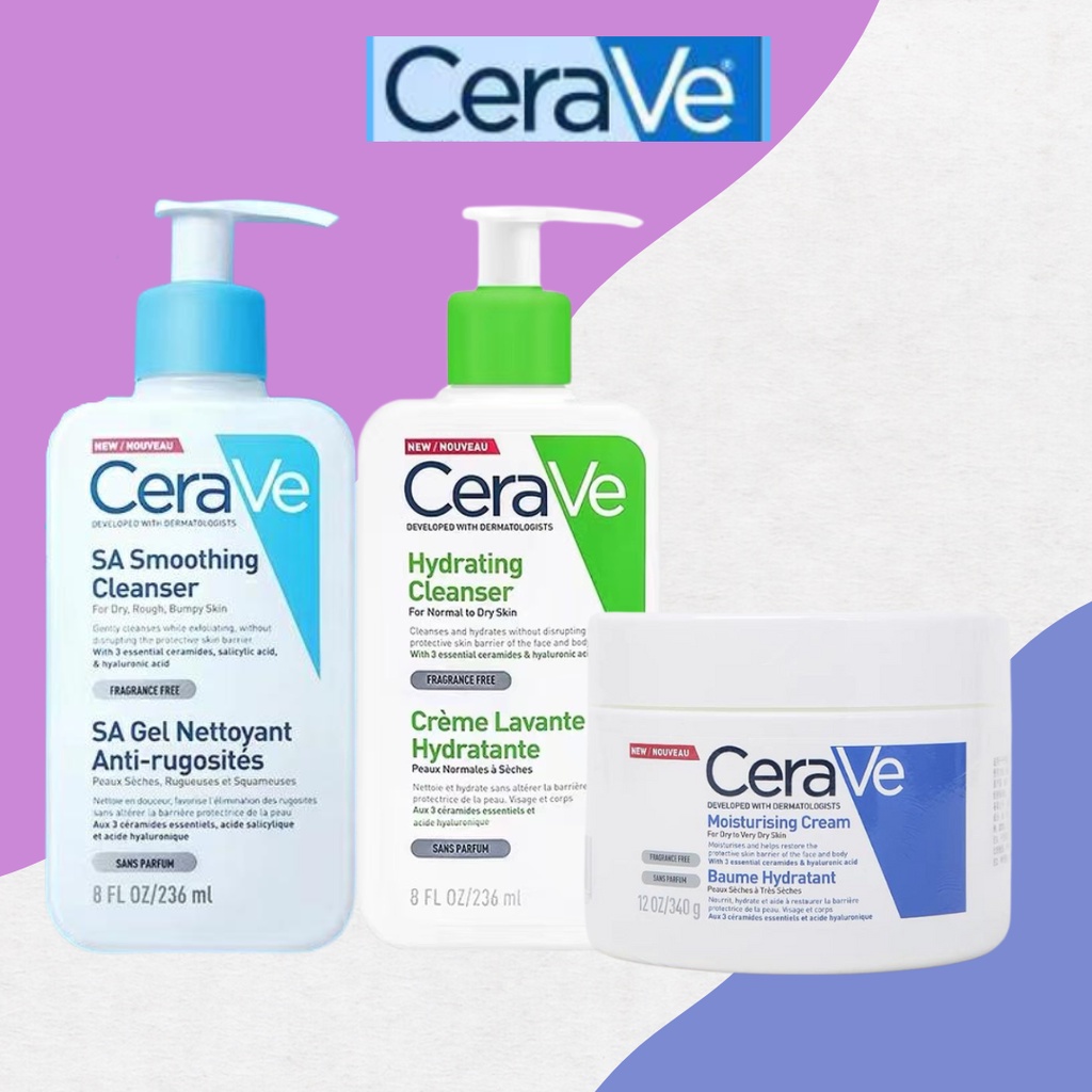 Jual Cerave original 236ml SA smoothing cleanser/hydrating cleanser