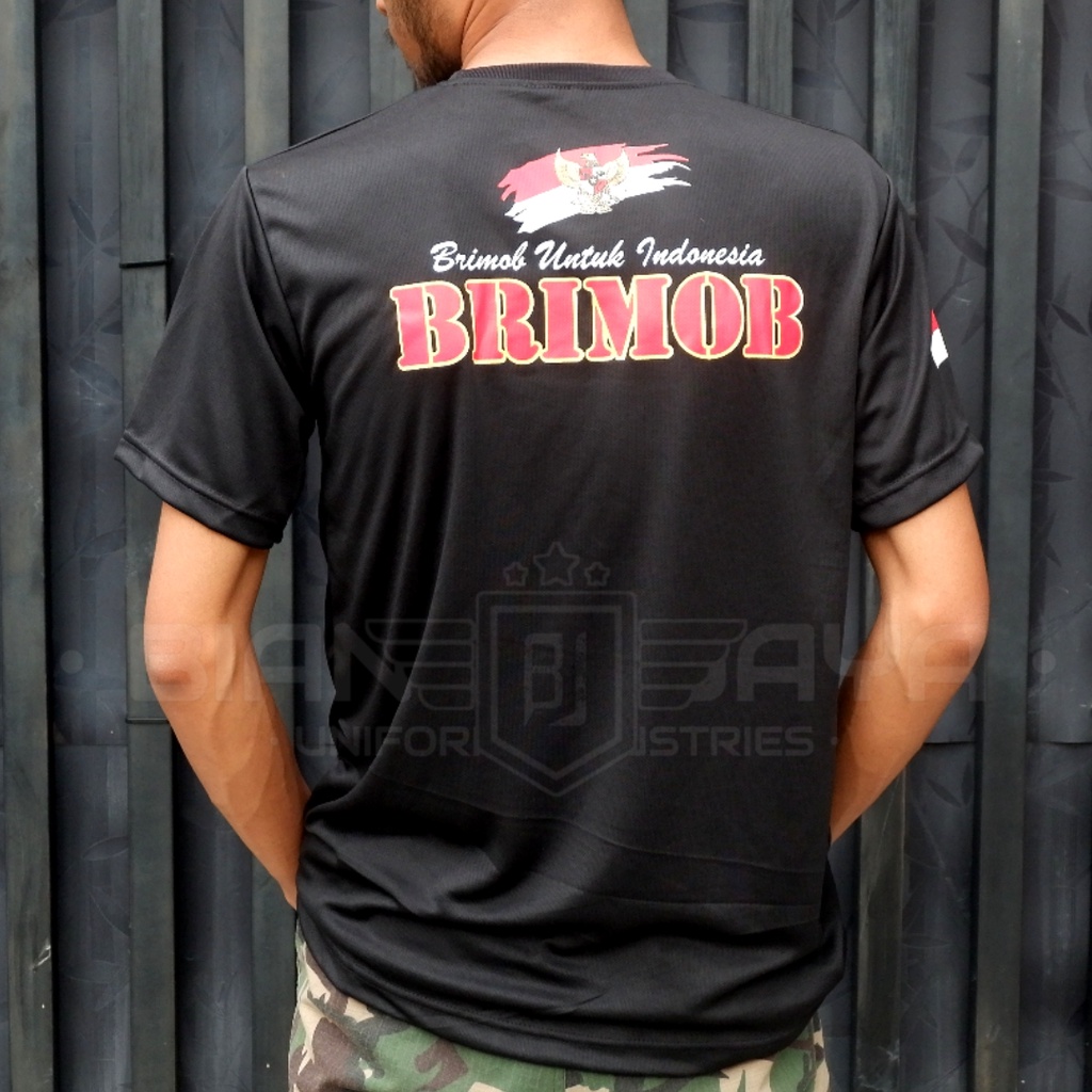 Kaos Brimob Lengan Pendek Brimob Untuk Indonesia Bahan Dryfit