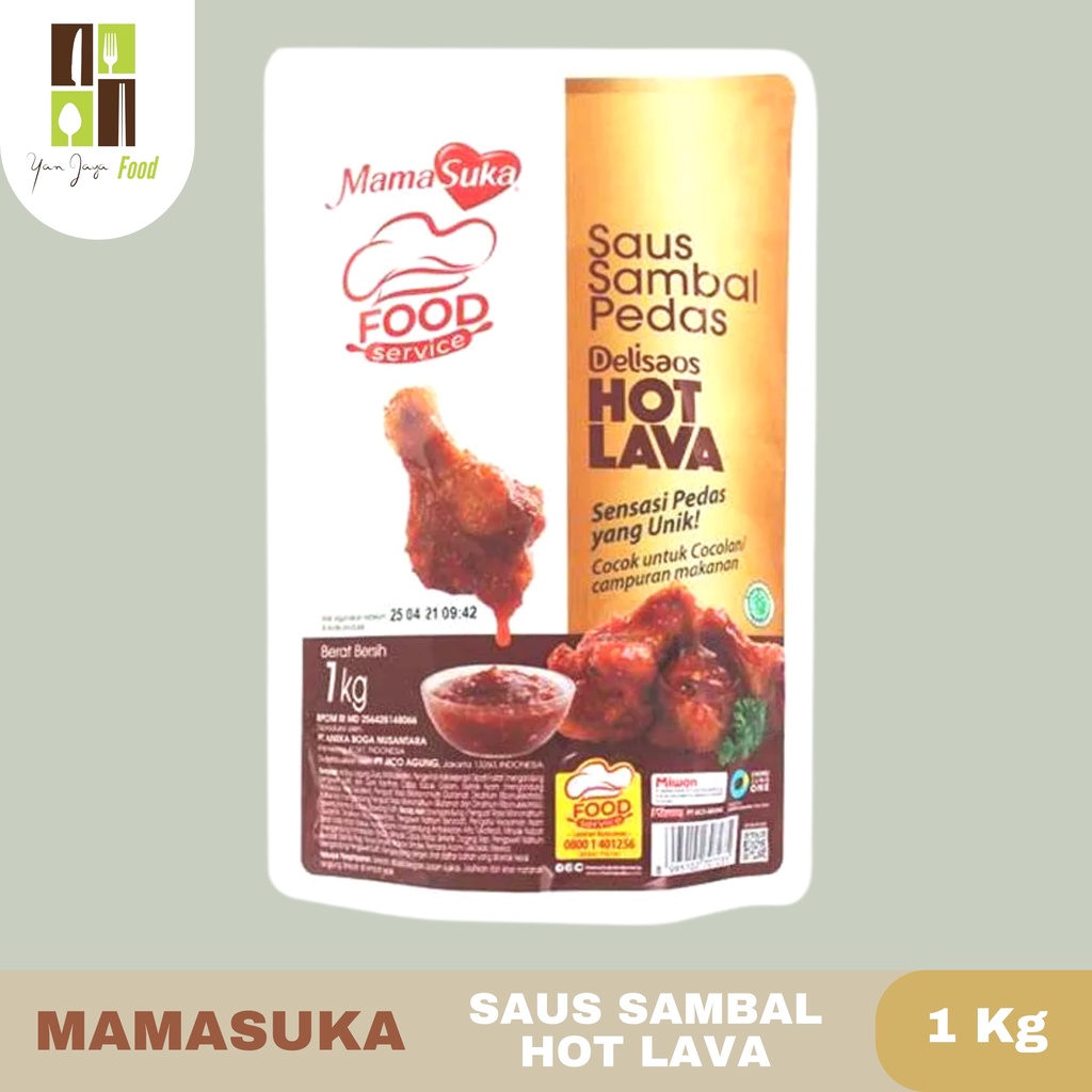 Mamasuka Saus Sambal Pedas Delisaos Hot Lava [1Kg/320g/130g/Sachet]