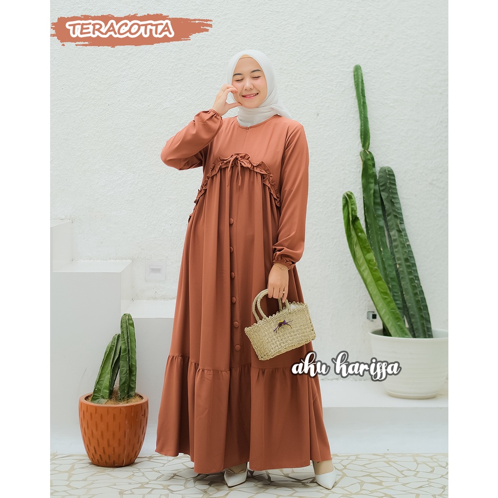 Rasmia Dress Aku Karissa - Gamis Polos Terbaru Akukarissa