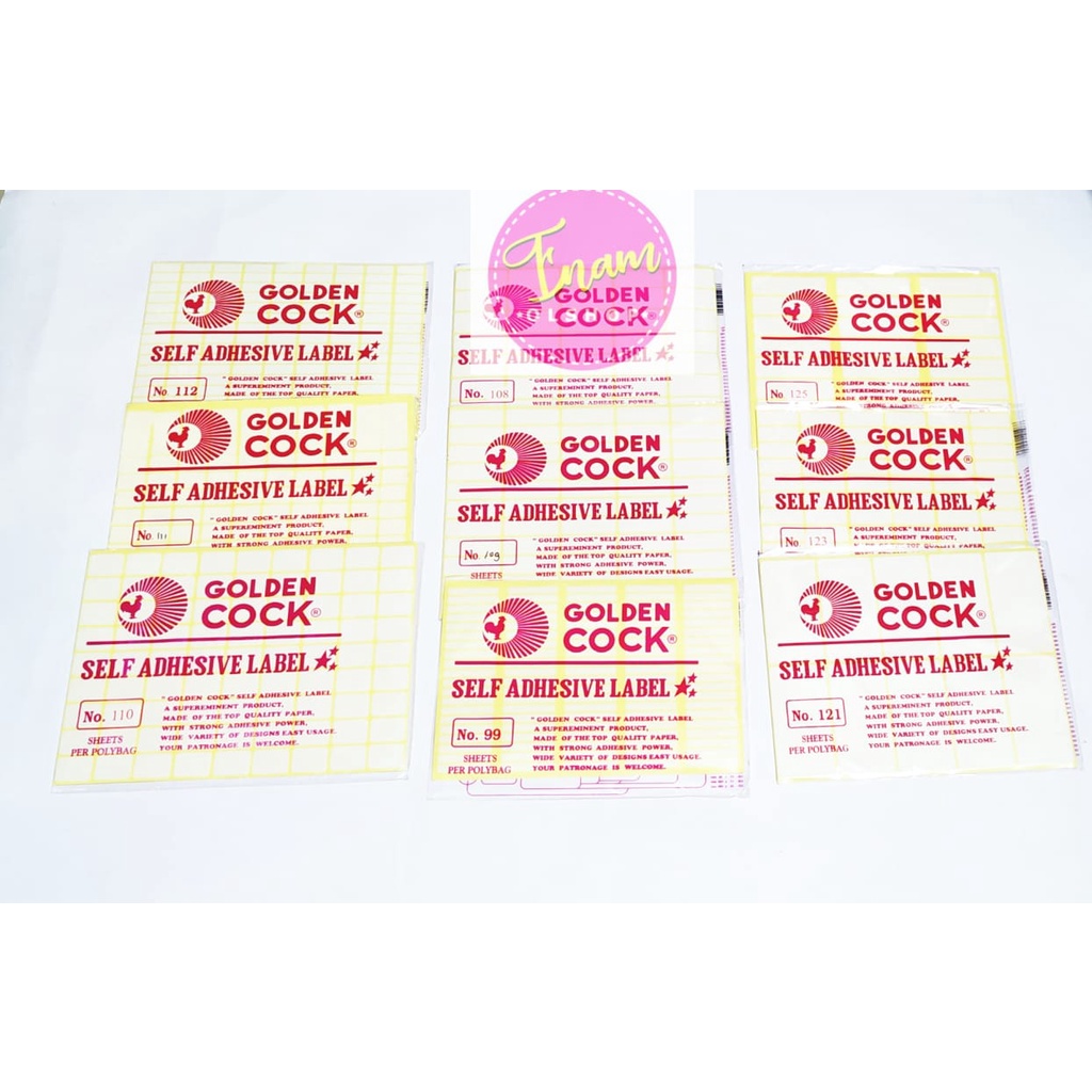 

Label Harga, Nama / Golden Cock Label 1pak (7 Lembar)