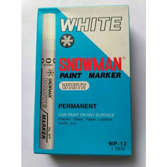 

Spidol Paint White Marker WP-12 Snowman ( Per Lusin )