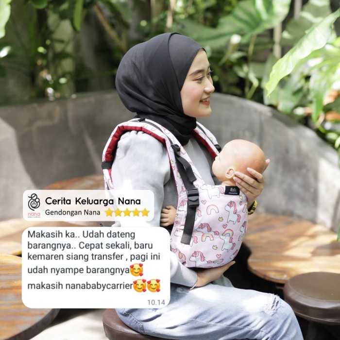 Gendongan Bayi Adjustable SSC Nana Babycarrier Maxima Motif untuk Newborn - 2 Tahun