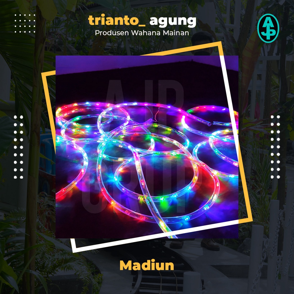 Lampu Hias LED Odong Odong DC Berkualitas Selang Outdor 1 Meter Warna-Warni RGB Eksterior Wahana Mai