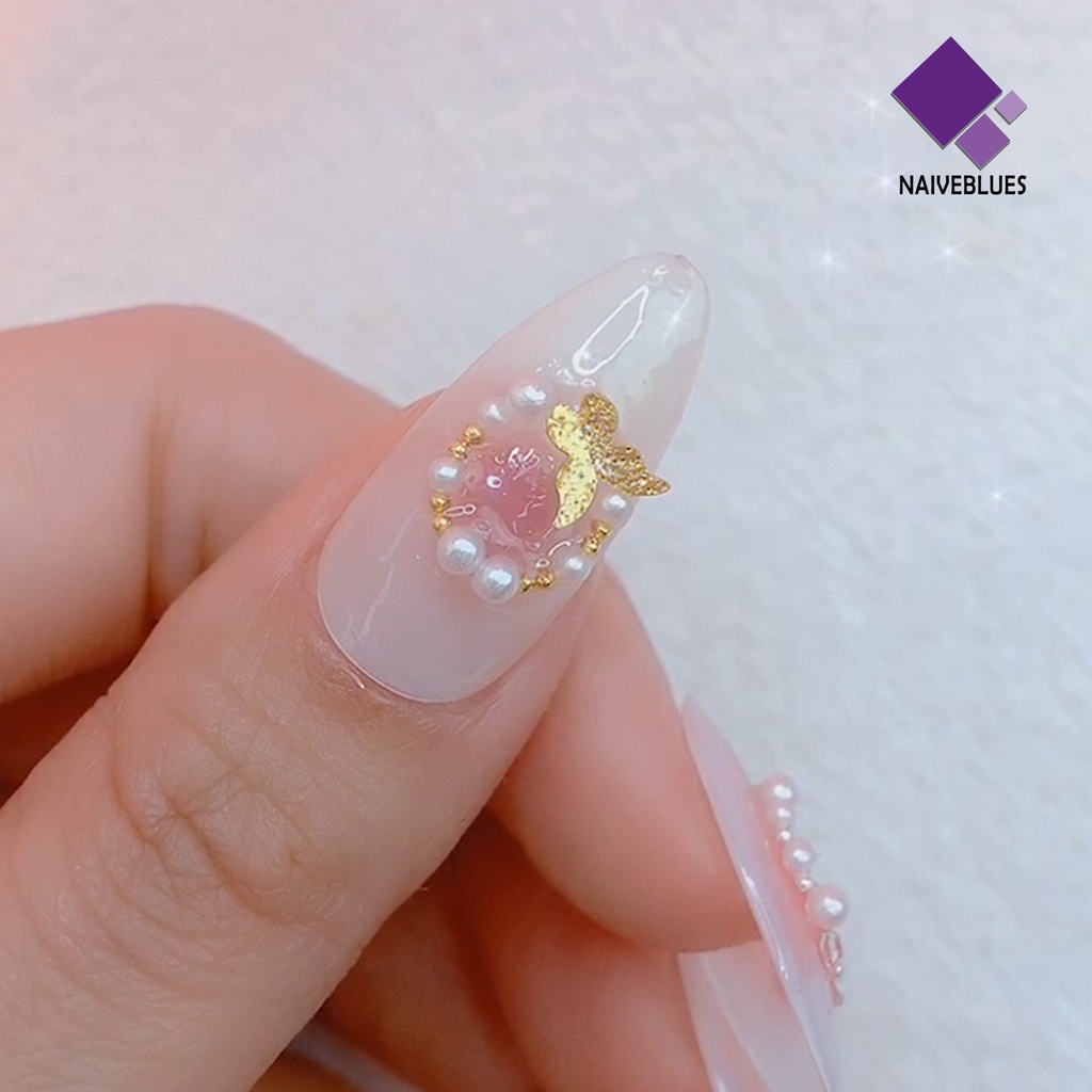 Naiveblue &gt; Hiasan Kupu-Kupu Bahan Metal Untuk Dekorasi Nail Art