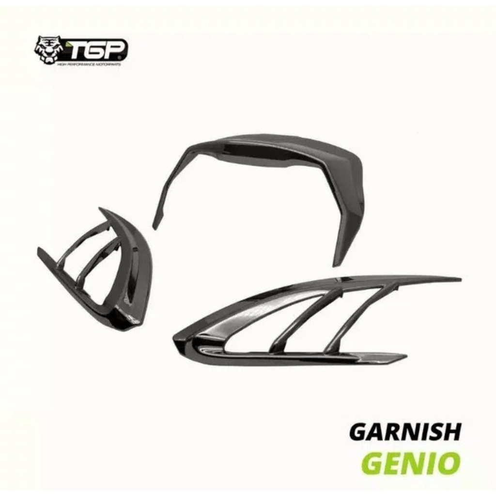 Cover Lampu Depan Model Garnish Genio Honda TGP Black Chrome