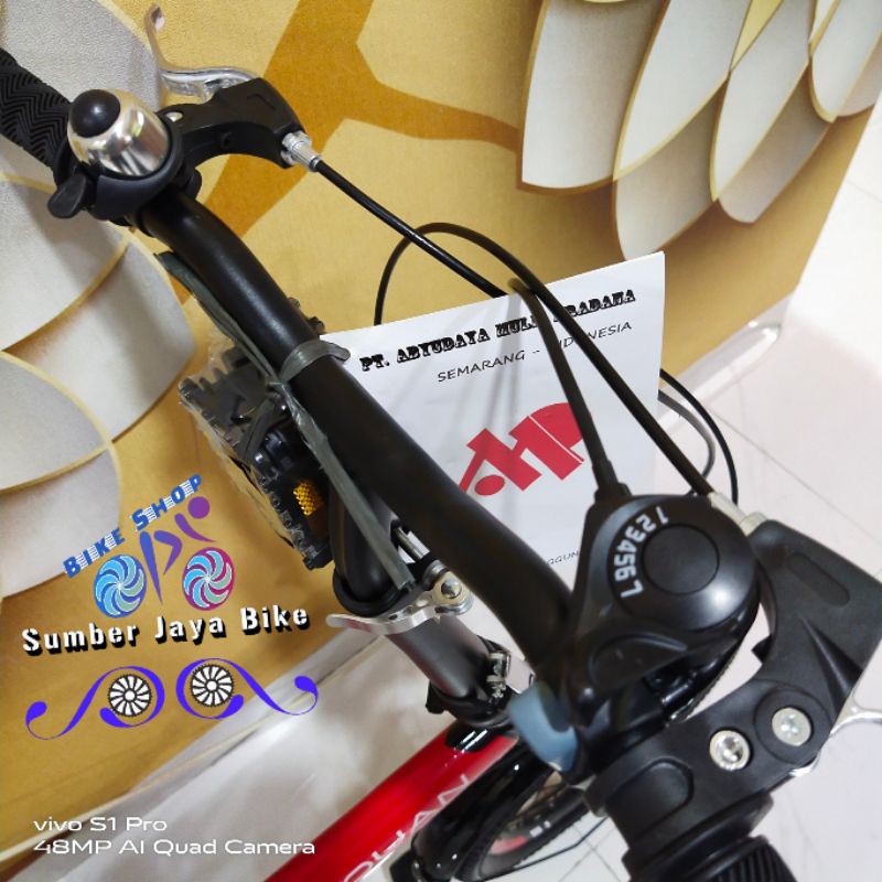 Sepeda Lipat 16 inch Kouan rem cakram 7speed 16KS1S
