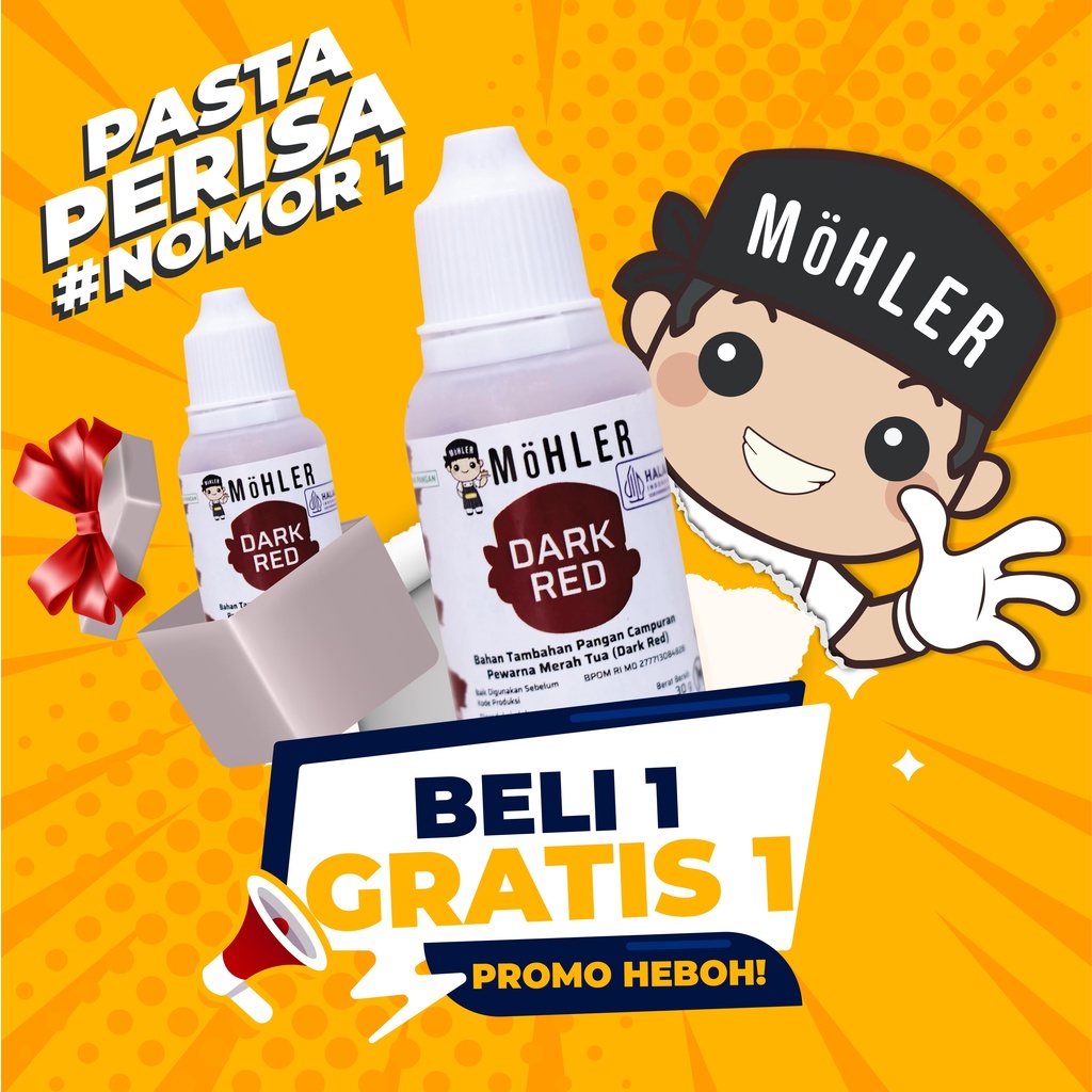 MOHLER Coloring Dark Red (KLIK KOMBO HEMAT UNTUK BELI 1 GRATIS 1)