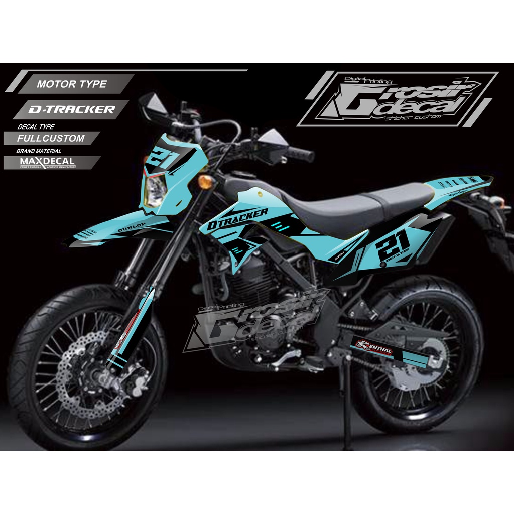 Decal Stiker decal Klx Dtracker 150 New tosca Fullbody Sticker Klx Dtracker tosca