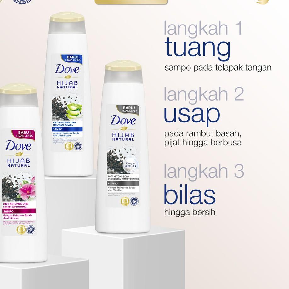 Dove Shampoo Anti Ketombe Dan Gatal Menthol Habbatussauda & Aloe Vera 135Ml