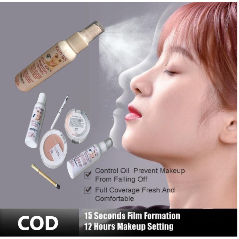 Bedak Glowing,Sabun Anti flek,Serum Spray glow lengkap dengan pensil alis dan eyeliner