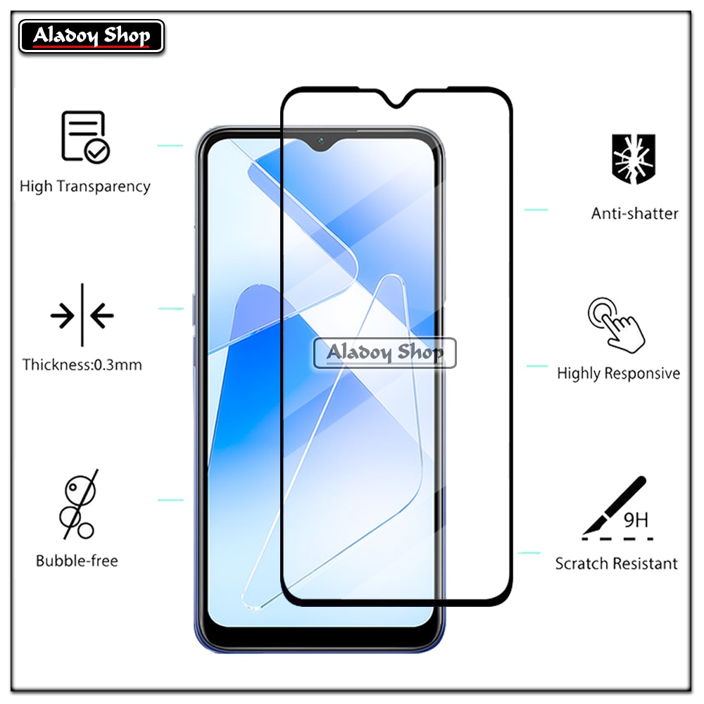 PAKET 2 IN 1 Tempered Glass Layar Oppo A55 5G + Skin Carbon Film 3D