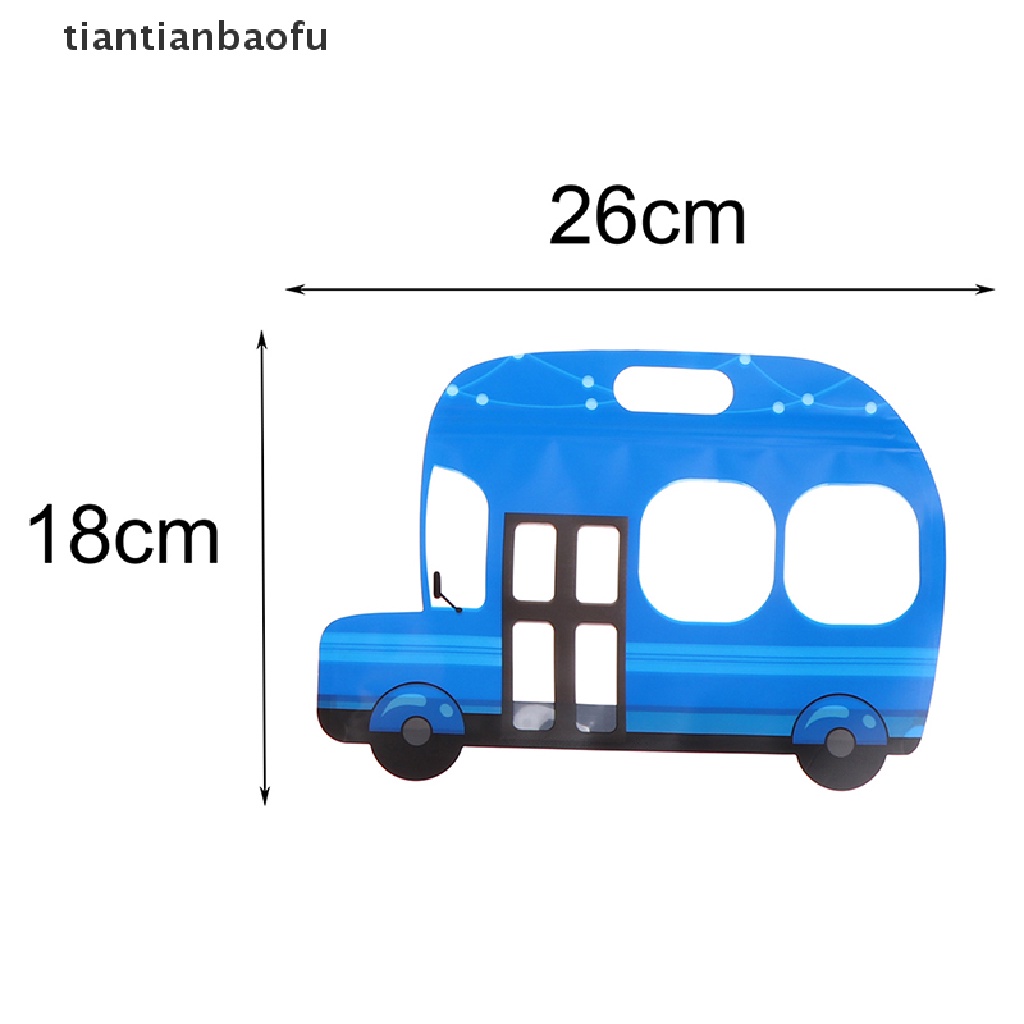 5 Pcs Tas Hadiah Permen Snack Bentuk Kartun Mobil Untuk Perlengkapan Pesta