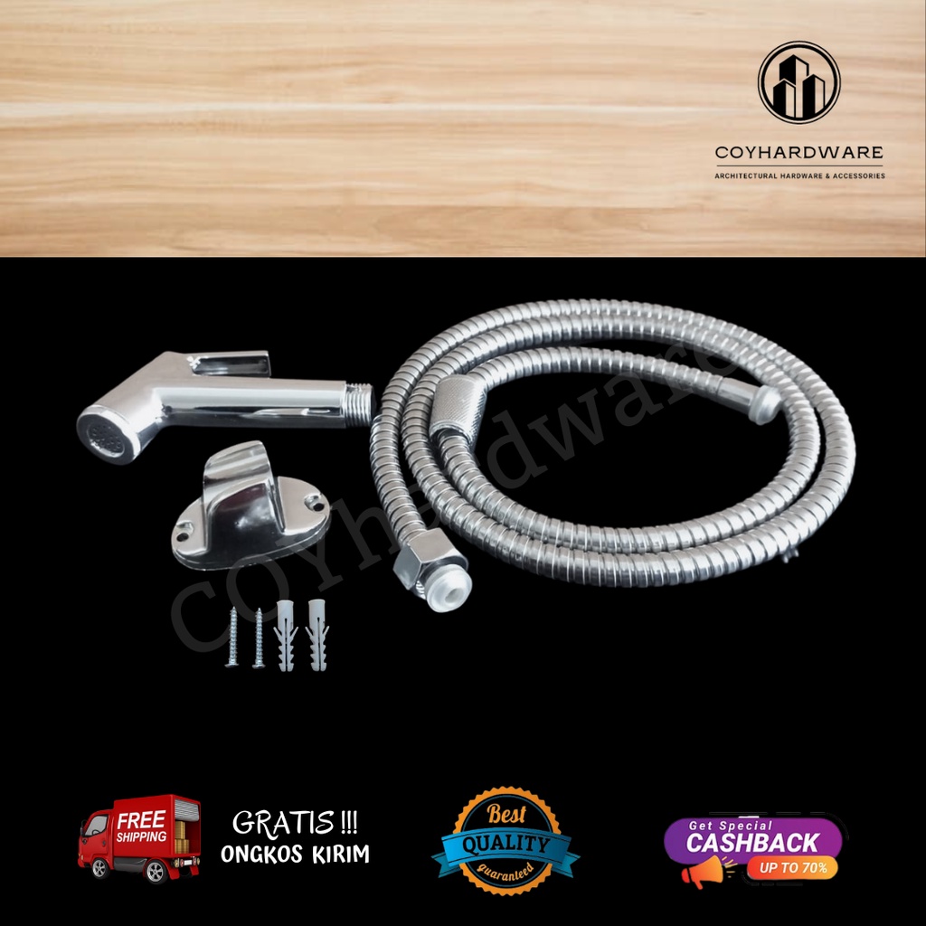 JET SHOWER TOILET SET CLOSET SHOWER SET SELANG FLEKSIBEL 150 CM