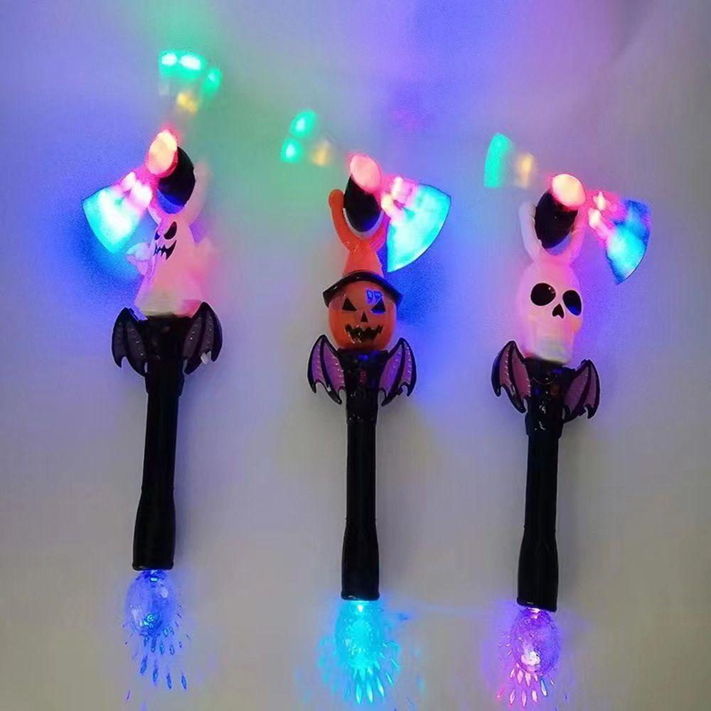 NEEDWAY Needway Halloween Glow Stick Lucu Halloween Bentuk Strip Kedip Menyala Suasana Meriah Bercahaya Kincir Angin Mainan Musik Luminous Sticks