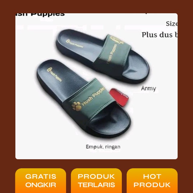 Sandal Hush Puppies Kwalitas Like Original Empuk FREE PAPER BAG BOK