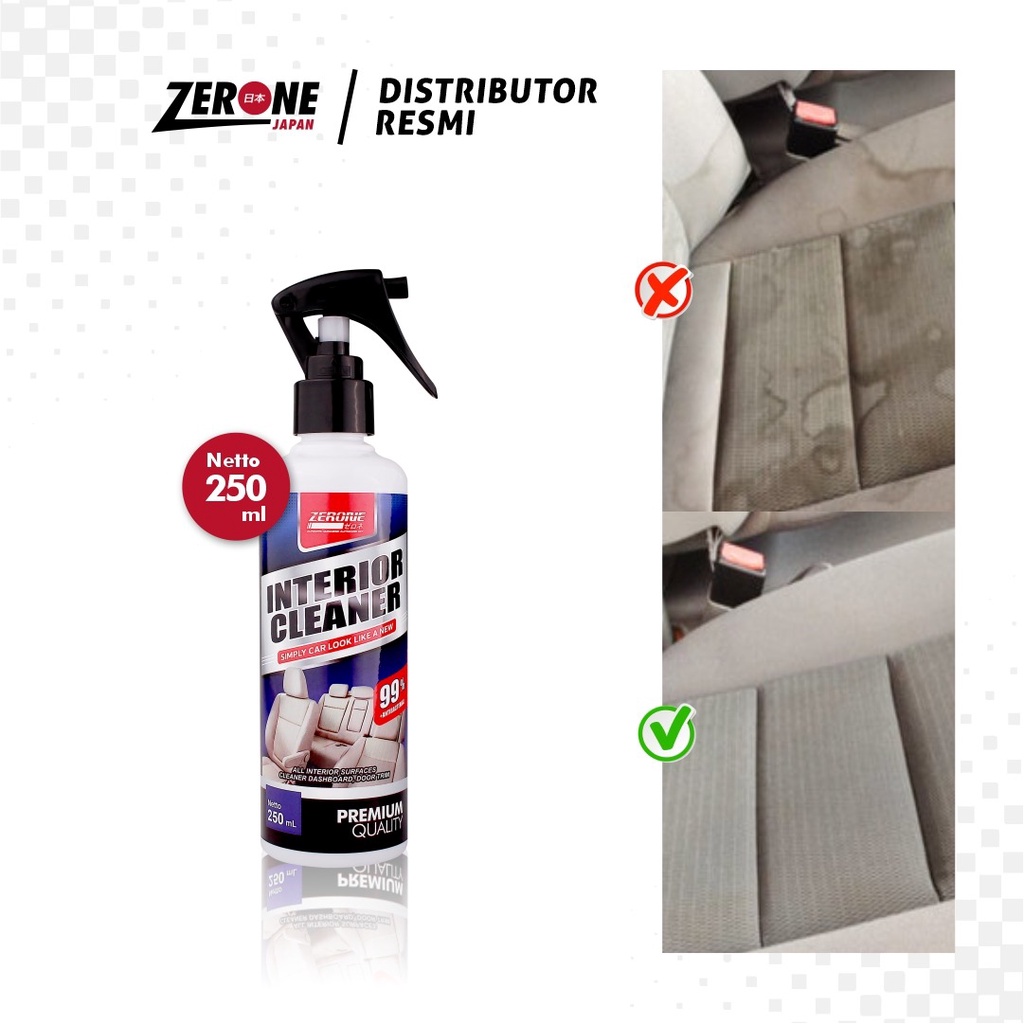 PROMO 2 BOTOL ZERONE INTERIOR CLEANER (Bundle 7) PEMBERSIH INTERIOR MOBIL Berkualitas