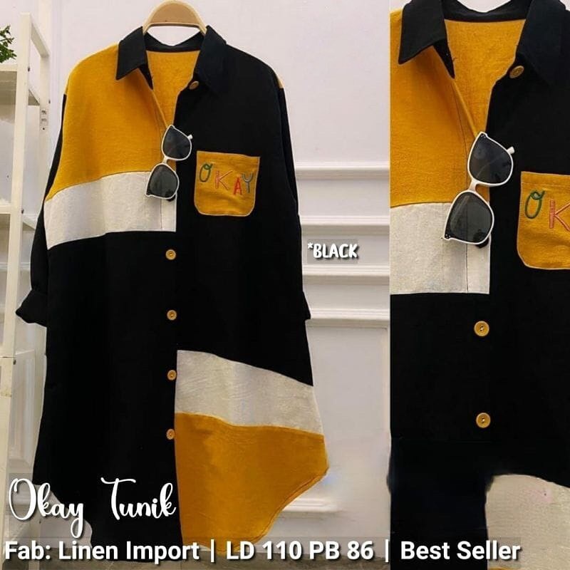 PROMO OKAY TUNIK Terbaru 2023 Terlaris Tunik Wanita Jumbo Tunik Wanita Kotak Kotak Tunik Terbaru 202