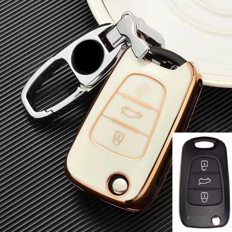 Casing Kunci Mobil FLIP Bahan Silikon Untuk Hyundai Elantra Tucson IONIQ