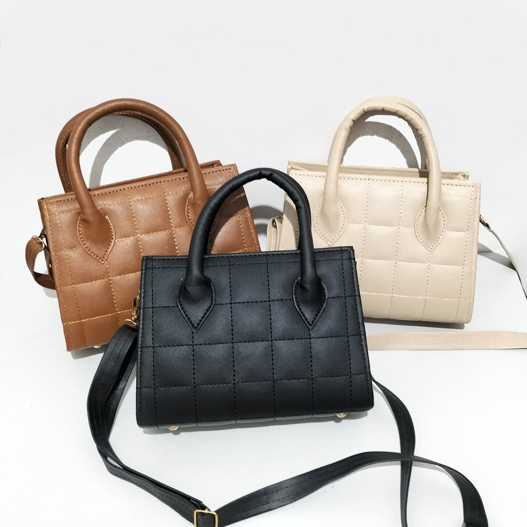 Tas Bahu Trendy Wanita Shoulder Bag Polos Remaja Cewek Tas Selempang Fashion Tali Panjang Terbaru