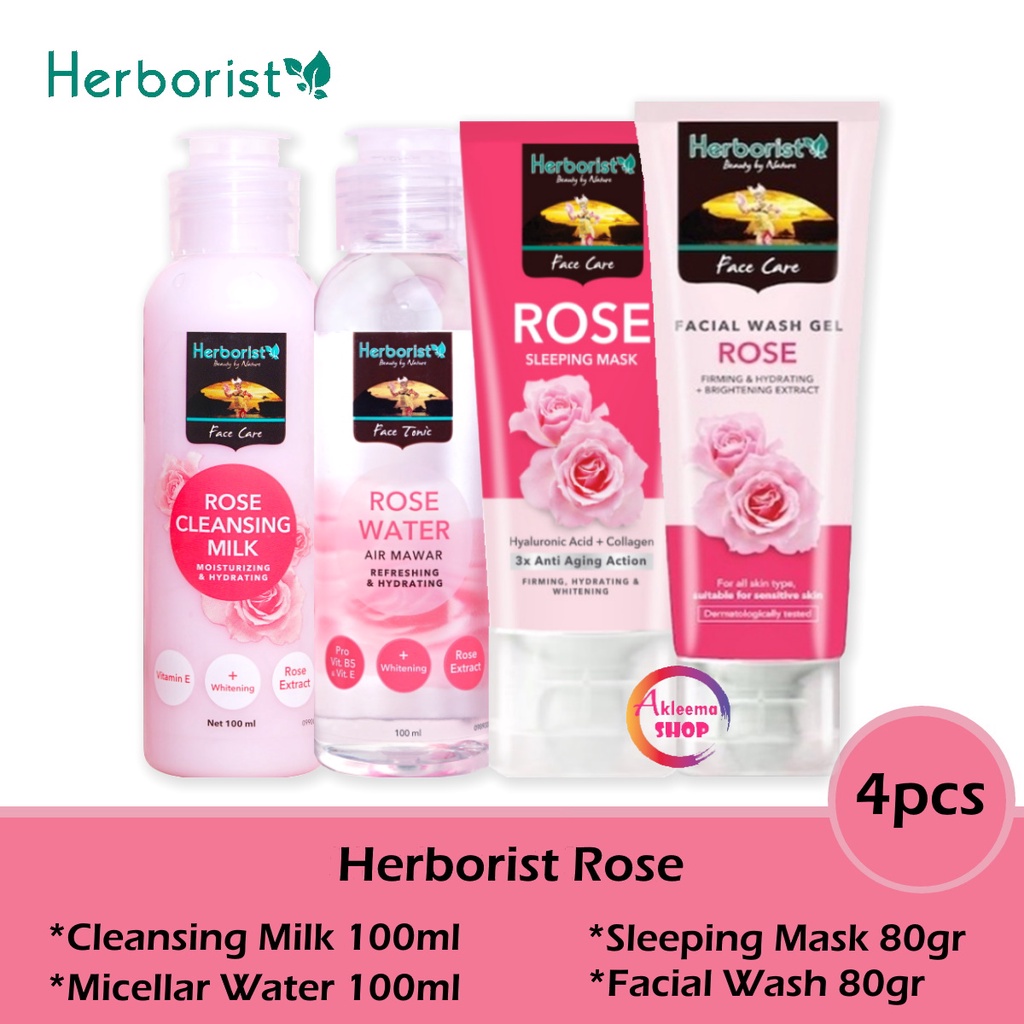Jual HERBORIST SLEEPING MASK ROSE SERIES PAKET SKINCARE Shopee Indonesia