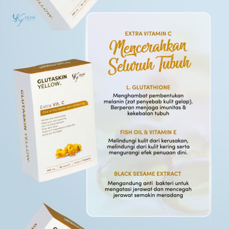 GLUTASKIN YELLOW PEMUTIH BADAN 750gr