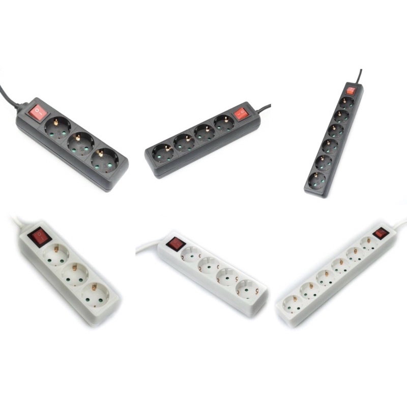 KRISBOW STOP KONTAK 3, 4 , 6 SOKET/ACE MULTISOCKET 3, 4, 6 OUTLET WHITE/ACE KABEL EXTENSION/KABEL ROLL/KABEL STOP KONTAK