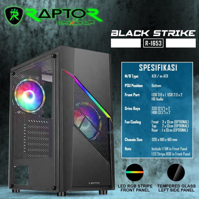 Casing RAPTOR Black Strike 1653