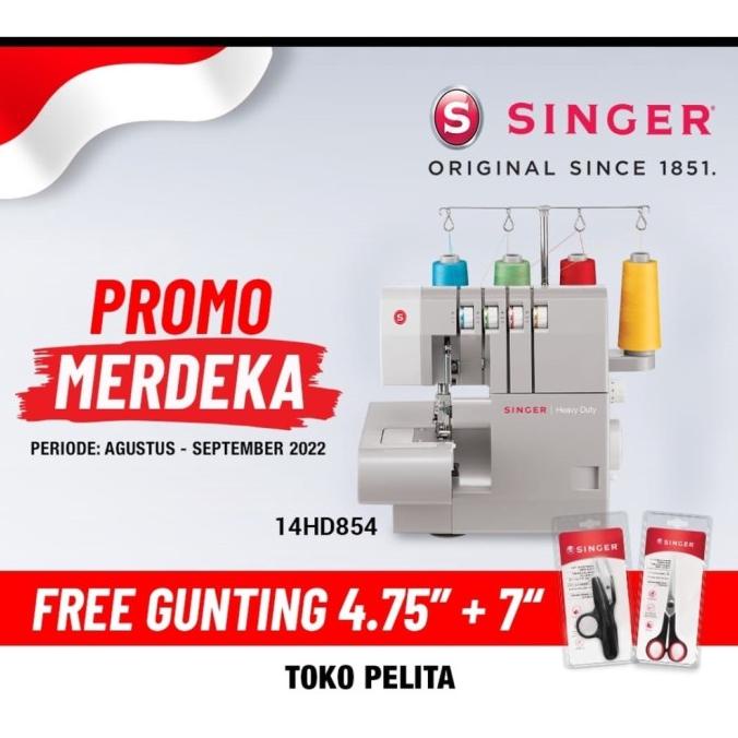 Promo Mesin Jahit Obras Singer 14Hd854 Neci Portable Diskon