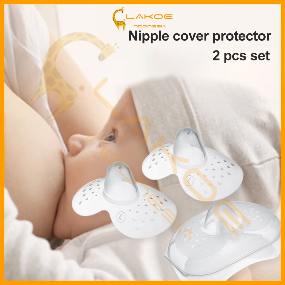 LAKOE pelindung puting ibu menyusui nipple cover shield 2PCS