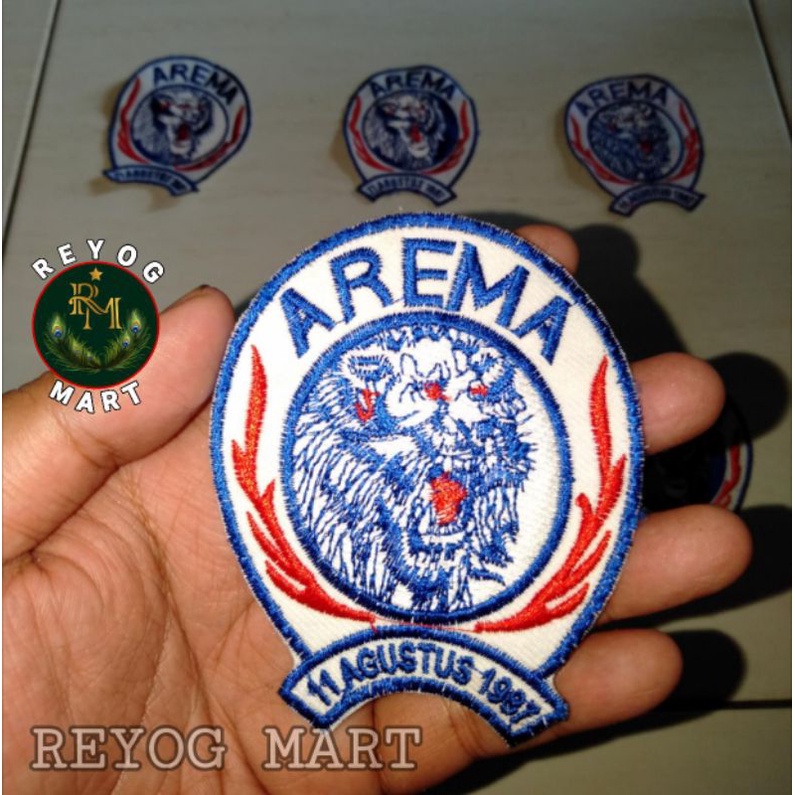 LOGO BORDIR AREMA INDONESIA RETRO 1995 / 1996 / 1998 / 1999 / 2000 PATCH EMBLEM KOMPUTER