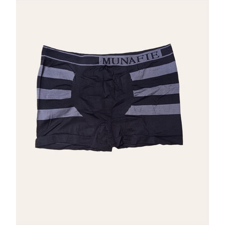 MJS 833 - Celana Dalam Pria Garis  Boxer Underware Import Bahan Adem Melar Stretch