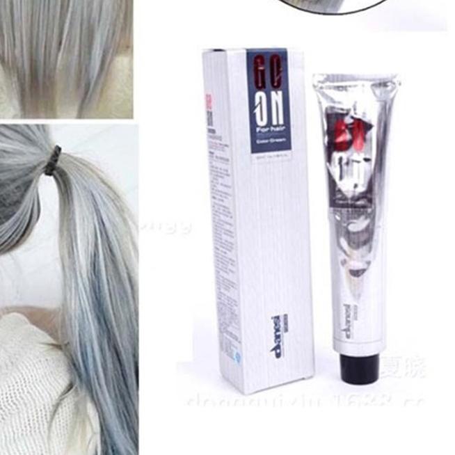 100ml Krim Pewarna Rambut Permanen Natural Warna Abu-Abu Muda - Cat Rambut Abu Abu Grey HAIR