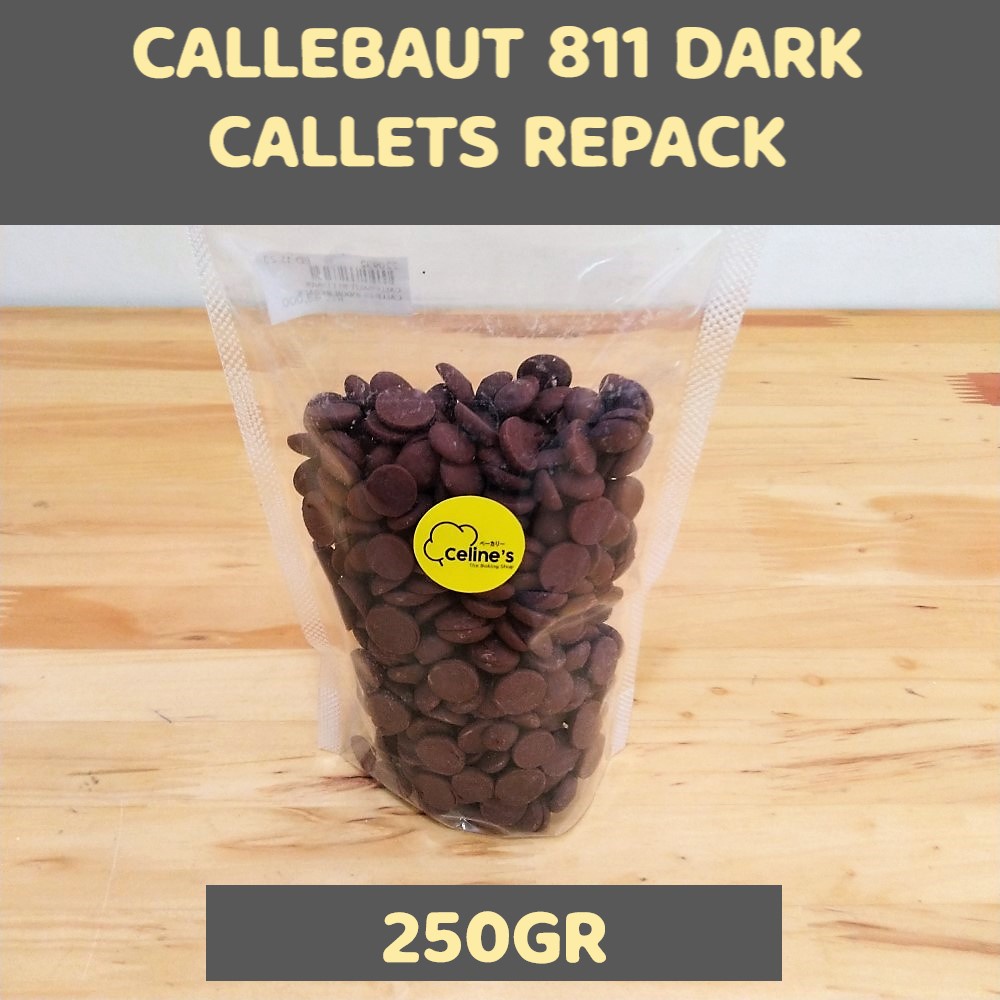 

Callebaut Belgian Chocolate Couverture Dark 811 Callets Repack 250gr