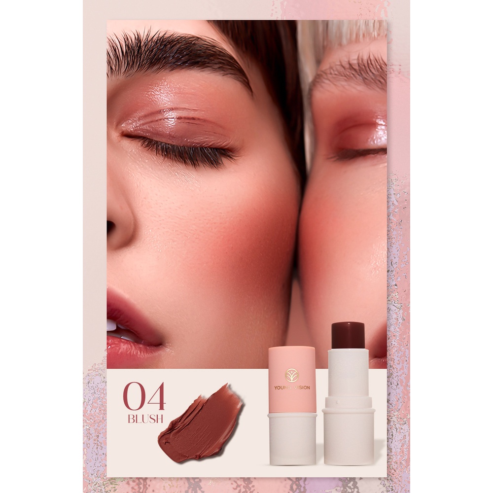 【Baru】YONG VISION Handaiyan Blush Stick Set Matte Cream Blush Stick for Cheeks, Eyes and Lips Trimming highlight Natural Makeup Waterproof Long Lasting