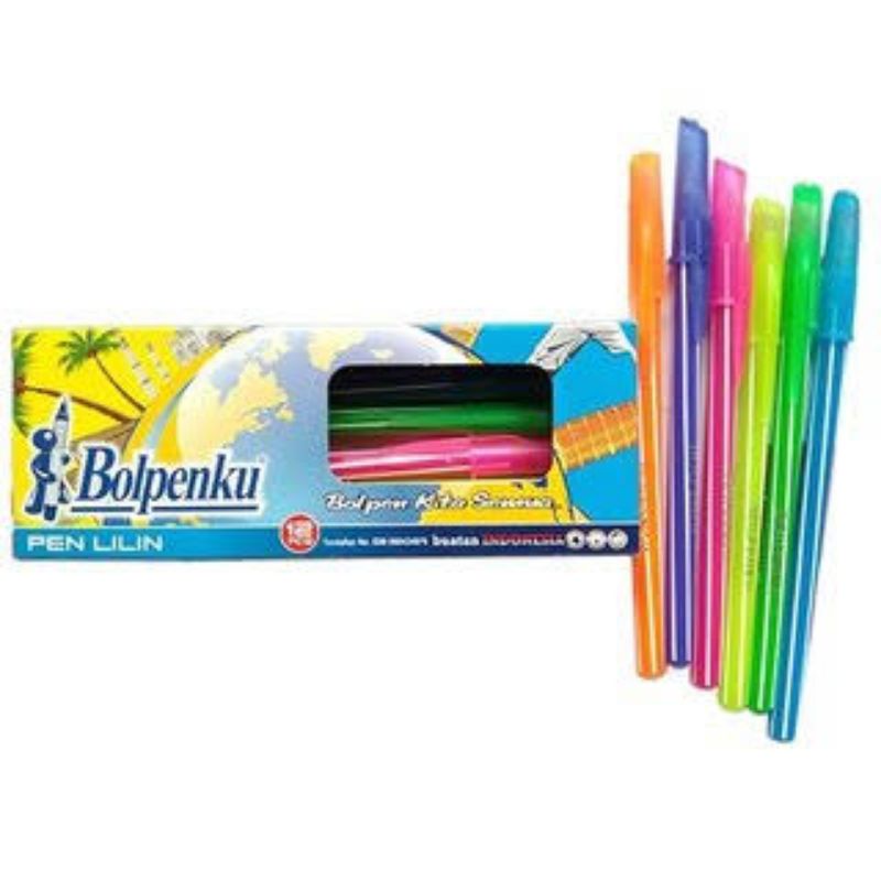 

Bolpenku Isi 12Pcs Warna Hitam Full Body Grip