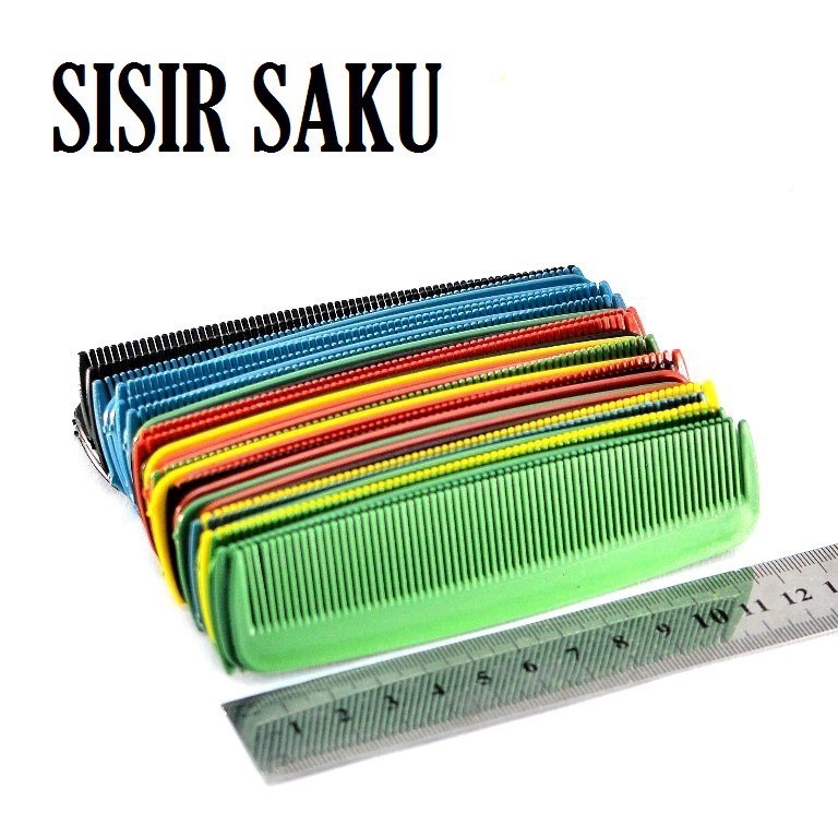Sisir Rambut Saku Warna Hitam Merah Biru Hijau Kuning Sisir Pomade Hotal
