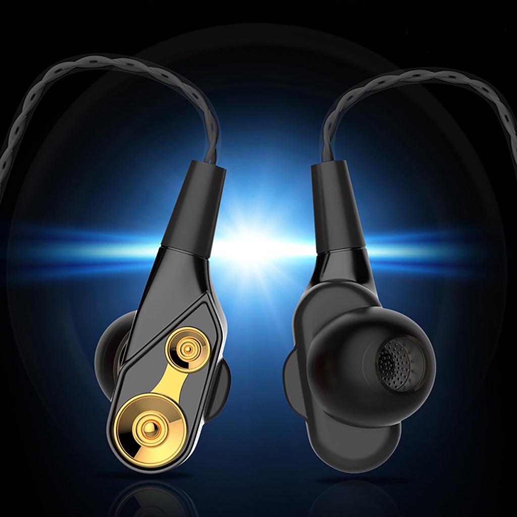 (VNEP) (Berkabel) Earphone In ear Heavy Bass Dengan Kabel Coil Ganda + Jack 3.5mm Untuk Handphone