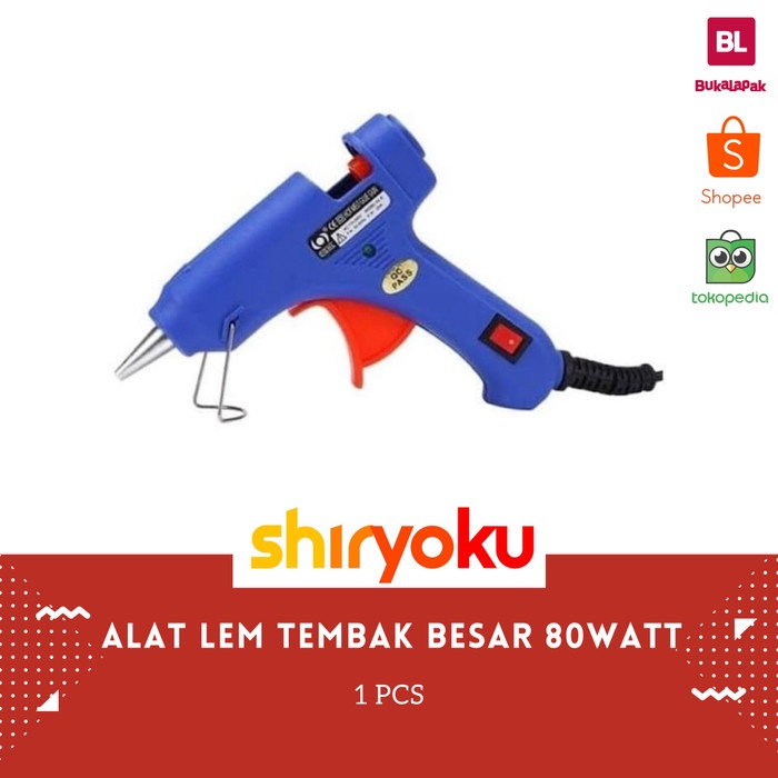 Alat Lem Tembak Besar 80 Watt glue gun Lem Bakar Cair +isi Refill 27cm