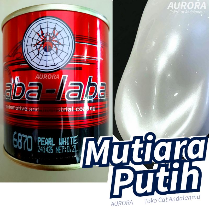 Cat Mutiara Putih LABA LABA Pearl White Labalaba Spider