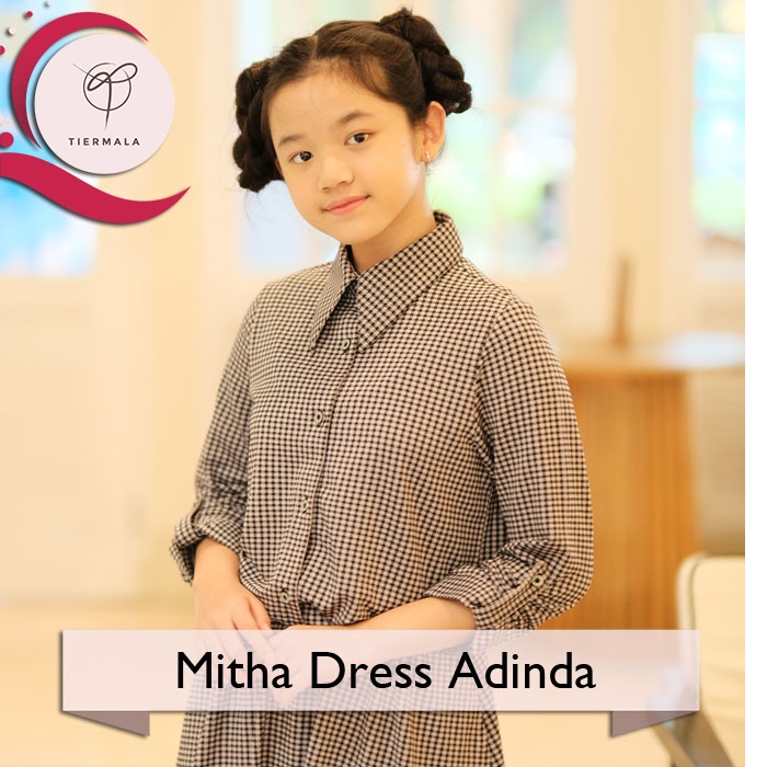 Tiermala - Mitha Dress Adinda Sarimbit Series - Dress Anak/ Gamis Anak/ Bahan Knitt Terlaris/ Mocca 