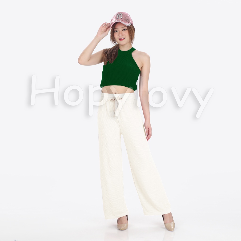 Korean Long Pants High Waist Celana Panjang Wanita 2588 | Celana Kulot Import HOPYLOVY