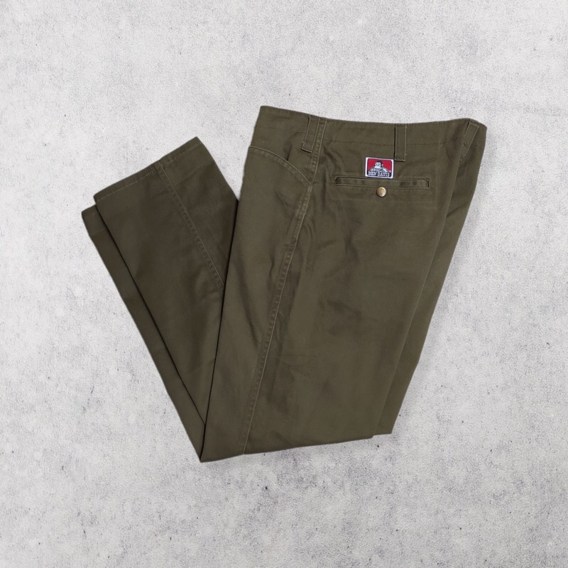 BEN DAVIS LONG WORK PANTS OLIVE GREEN