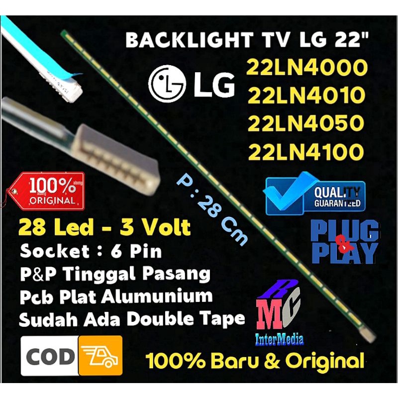 BACKLIGHT TV LG 22 INCH 22LN4000 22LN4010 22LN4050 22LN4100 BACKLIGHT TV LED LG LG 22 INCH