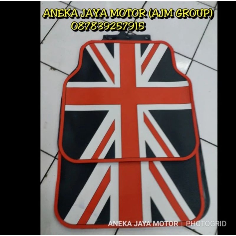 KARPET MOBIL UNIVERSAL LAMBANG BENDERA INGGRIS 2 BARIS