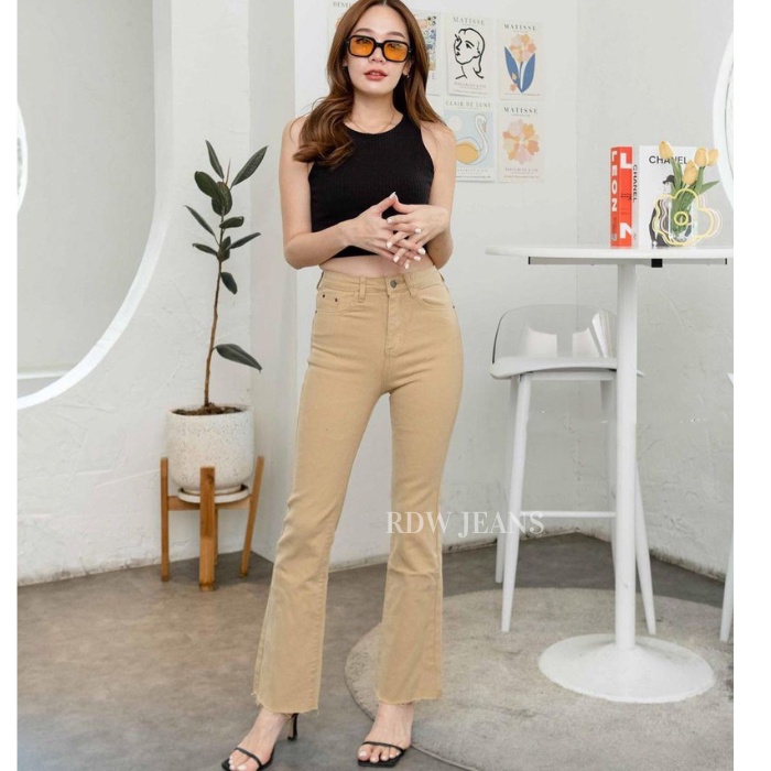 GS-Jeans Cutbray Alexa Latte-Streetch jeans