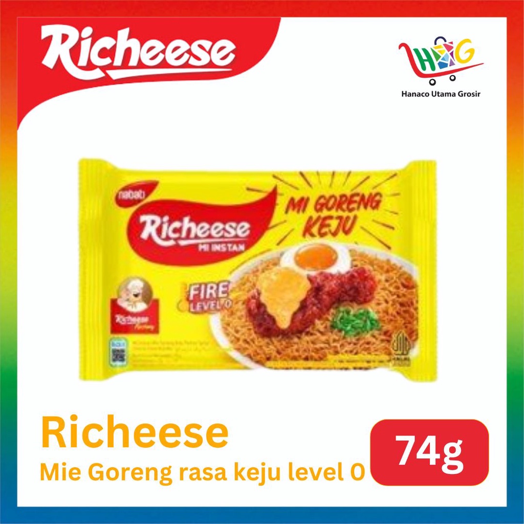 Richeese Mie Instan Goreng &amp; Ramen Pedas Level 0, 3, &amp; 5