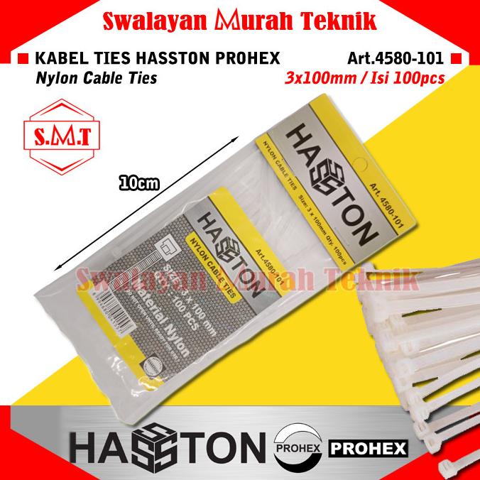 

:<:<:<:<] HASSTON 4580-101/4580-105 Kabel Ties 3x100mm Pengikat Nylon Cable Tie