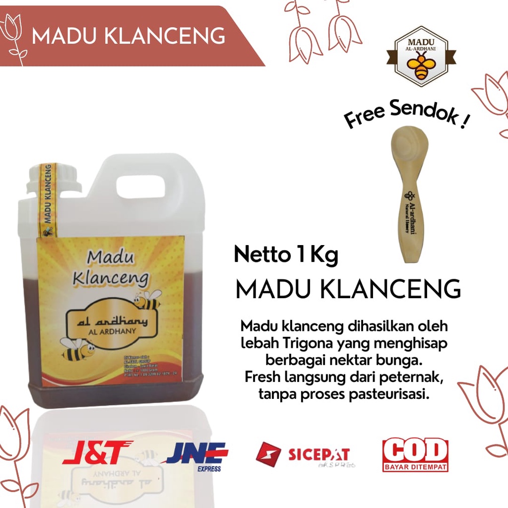 

PROMO TERBATAS Madu Klanceng Asli ORIGINAL 100% Murni Madu Trigona Al-ardhani 1 kg